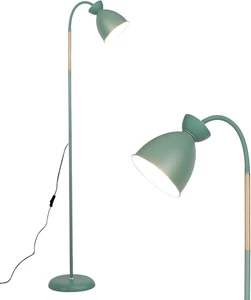 Lampada Da Terra Vintage, Metallo Lampada Da Terra LED Con Luce Da Lettura, E27 - Foto 1 di 12