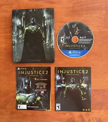 Injustice 2: Ultimate Edition (PlayStation 4, PS4) Steelbook CIB Complete - Image 1 of 4