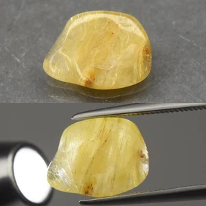 💎 2.75ct Polished Rough Natural Golden Needles Rutile Quartz - Brazil Gemstone - Picture 1 of 6
