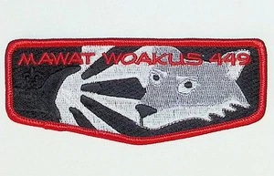 Mawat Woakus Lodge 449 Black Swamp Area Council OH Flap RED Bdr (JM1974) - Bild 1 von 2