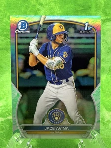 Jace Avina - Lunar Glow - 2023 Bowman Chrome #BCP-150 Milwaukee Brewers - Imagen 1 de 11
