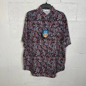 Columbia Camicia Uomo PFG Super Tamiami Manica Corta, Collegiale Navy/Tunado L - Foto 1 di 9