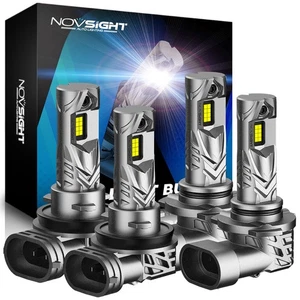 4PCS Canbus H11 9005 LED Headlight Bulbs Hi/Low Beam 6500K White Super Bright - Picture 1 of 18