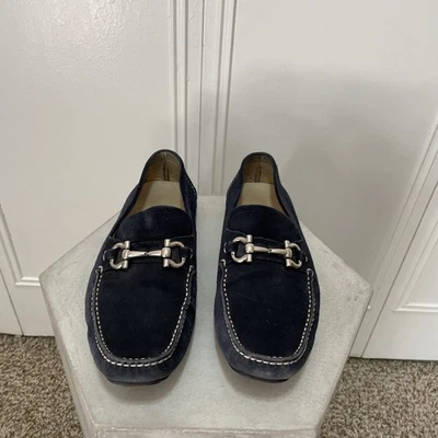 Salvatore Ferragamo Parigi Men Driver Moccasin Loafers Shoes Blue Size 9 - Image 1 of 4