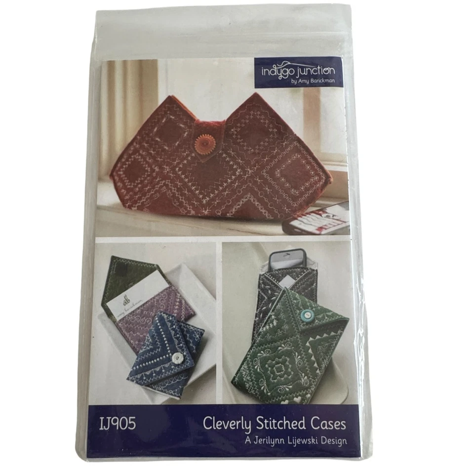 Indygo Junction Sewing Pattern IJ905 Cleverly Stitched Cases Clutch Phone Pouch - Image 1 of 4