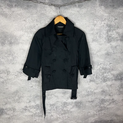 Marimekko Mika Piirainen Black Cotton Trench Jacket Women’s Size XS - Image 1 of 4