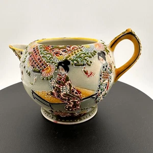 Vintage Moriage Satsuma Style Japanese Pitcher Creamer – Hand Painted - Picture 1 of 7