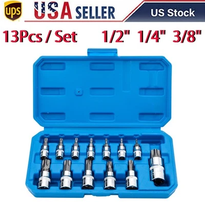 Master Star Tamperproof Driver Bit Socket Drive Female T Tork Torx Tool Set New - Image 1 of 4