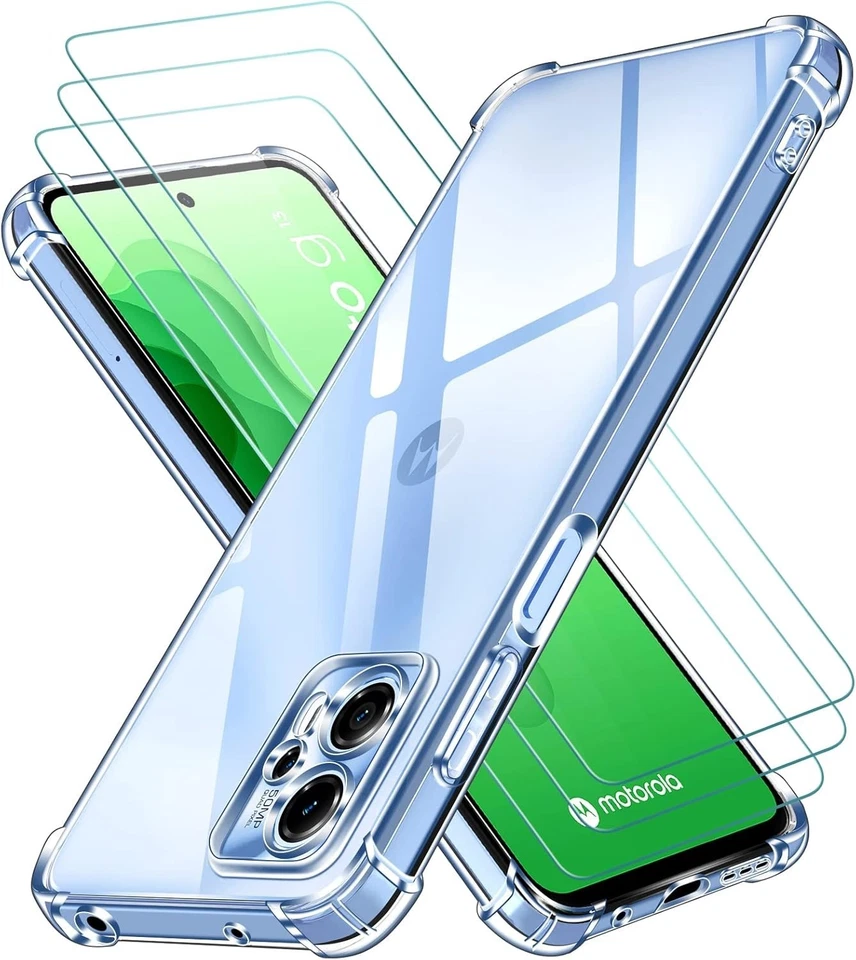 Coque Etui + Verre Trempé pour Motorola Moto G04 G05 G14 G15 G34 G35 G55 G56 G84 - Photo 1/3