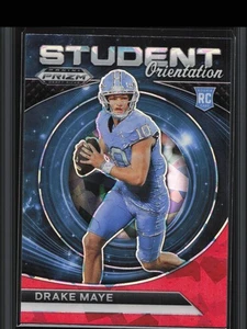 2024 Panini Prizm Draft Drake Maye Orientación Estudiantil Novato Hielo Rojo - Imagen 1 de 2