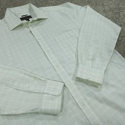 Jos A Bank Dress Shirt Mens 16.5 - 36 Button Up Tailored Fit No Wrinkles Glen - Image 1 of 4