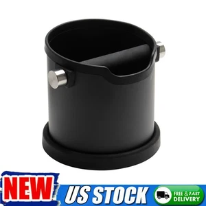 Blcak Coffee Knock Box Espresso Ground Container Waste Bin W/Non-slip Base USA - Picture 1 of 10