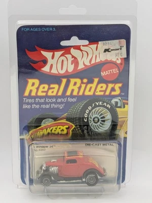 De colección 1982 Hot Wheels Real Riders rojo 3 ventanas 34 Hi Rakers bujes grises sin abrir Foto 1 de 4