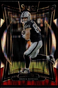 2024 Panini Select & Red Prizm Shock Brock Bowers RC Las Vegas Raiders #31 - Bild 1 von 2