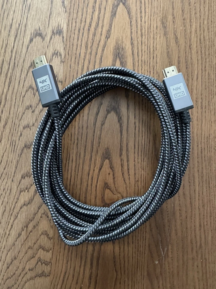 HDMI Cable, 5m, Grey, Braided - Image 1 of 1