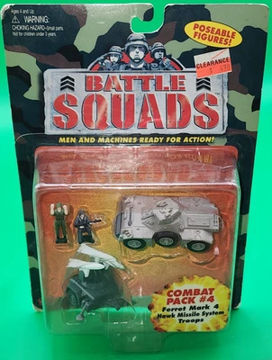 Figura de acción tanque balsa 1997 Galoob Battle Squads COMBAT PACK #4 WWII 1" Foto 1 de 2
