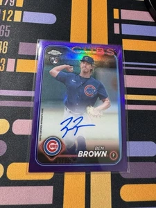 Actualización cromada Topps 2024 refractor púrpura/250 Ben Brown #RA-BB novato automático radiocontrol - Imagen 1 de 3