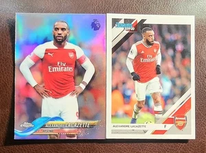 Alexandre Lacazette Stadium Club Chrome Refractor & Donruss Lot x2 Arsenal - Picture 1 of 2