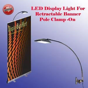 LED Display Licht Banner Ständer Lampe einziehbar aufrollbar Messe Stange Klemme an - Bild 1 von 7