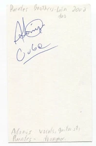 Puentes Brothers - Adonis Puentes Signed 3x5 Index Card Autographed Signature - Picture 1 of 2