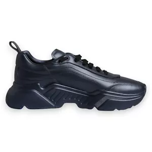 DOLCE & GABBANA Zapatos Azul Oscuro DAYMASTER Cuero Tenis EU44 / US11 1050usd - Imagen 1 de 13