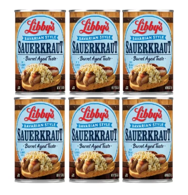 6 - Libbys Sauerkraut  Caraway Seeds Bavarian Style 15oz Kraut Cabbage BB 10/25 - Image 1 of 4