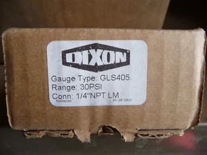 Dixon Gauge GLS405 30PSI 1/4" NPT Lower Mount - Picture 1 of 2