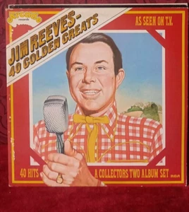 Arcade ADE P16 JIM REEVES 40 GREATEST HITS DBL G/FOLD SLLEVED LP STEREO EX/EX - Picture 1 of 2