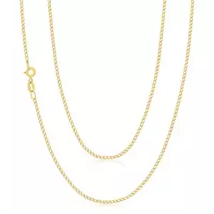 Zamel's 9ct Yellow Gold 45cm Diamond Cut Long Curb Women's Chain Jewellery - Picture 1 of 1