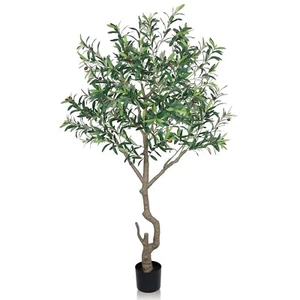 Artificial Olive Tree Indoor, 6FT Faux Olive Tree Large with Dense Leaves, Li... - Picture 1 of 9