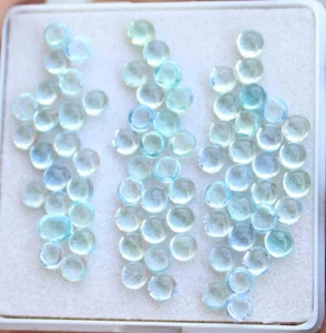 Piedra preciosa suelta cabujón redondo topacio azul cielo extra fino natural de 30,70 quilates - Imagen 1 de 2