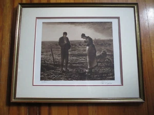 Der Angelus von Hirse 24 x 30 gerahmt und mattiert - Bild 1 von 12