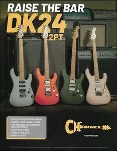 Charvel DK24 2PT dos piezas guitarra atornillada serie anuncio 8 x 11 publicidad impresión - Imagen 1 de 3