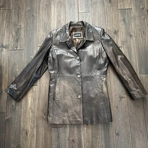 Kasper Vintage Brown Distressed 100% Leather Jacket XL - Picture 1 of 8