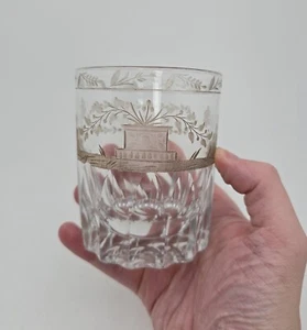 Grand Verre Gobelet En Cristal Taillé Epoque Empire Restauration - Foto 1 di 11