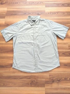 Structure Mens Short Sleeve Button Up Shirt XL Beige Vintage 90s Casual Classic - Picture 1 of 10
