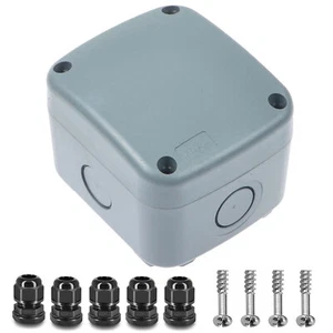 Waterproof Junction Box with 5 Cable Glands Electrical Enclosures 86 x 74 x 62mm - Bild 1 von 12