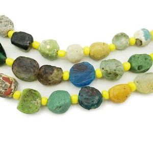 Old Afghani Ancient Venetian Roman Glass Beads 6-10mm (2210F584) Rustic - Picture 1 of 9