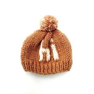 6-12m Knitted Hi hat brown sugar