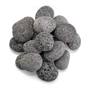 American Fire Glass Gray Lava Stone, Medium, 1in. to 2in. - Picture 1 of 3