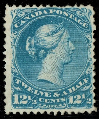 [sto812] CANADÁ 1868 Scott#28 MNG 12¢ 1/2 azul cv: $950 (falta perfecto) Foto 1 de 2