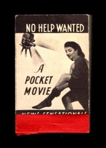 Vintage No Help Wanted Pocket Movie Flip Book Beautiful Slow Strip Tease - Picture 1 of 2