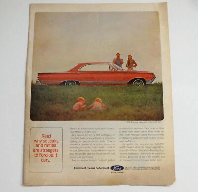 1964 FORD Mercury Marauder Print Ad Vintage Carnival Red - Image 1 of 4