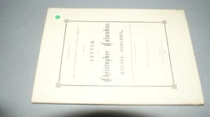 1893 LETTER OF CHRISTOPHER COLUMBUS TO RAFAEL SANCHEZ  - Imagen 1 de 1