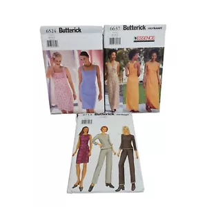 Lot 3 Butterick 6524 6637 6173 Sheath Dress Top Skirt Pants UC Pattern Sz 18-22 - Picture 1 of 10