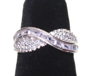 1.38ct Natural Diamond 14k White Gold Anniversary Wedding Band Ring - Picture 1 of 17