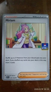 Pokemon TCG Miriam Gym Stamp Asia Exclusive SVI 179/198 - Picture 1 of 1