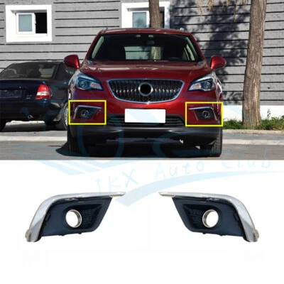 Bisel de rejilla de luz antiniebla para parachoques derecho+izquierdo con cromo q para Buick Envision 2016-2018 Foto 1 de 4