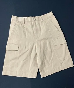 Paradise Collection Men's Linen/Cotton Cargo Shorts Size 30 NewKhaki Relaxed Fit - Picture 1 of 13