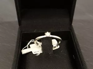 Solitär Ring mit 1 Brillanten 0,07 ct 750 Weißgold - Bild 1 von 7